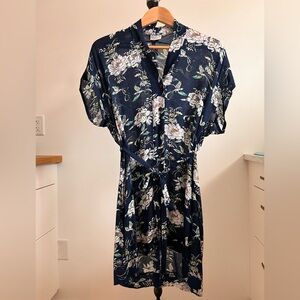 Alchemy Navy Floral Midi Dress/ Kimono
